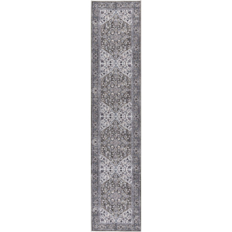 Washable Oriental Rug, Runner 2' x 12'