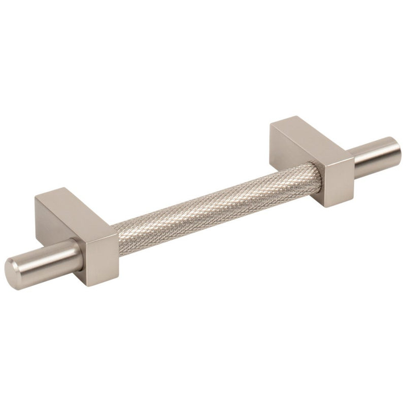 Larkin 3 Knurled Center Bar Pull, 6 5/16", Satin Nickel