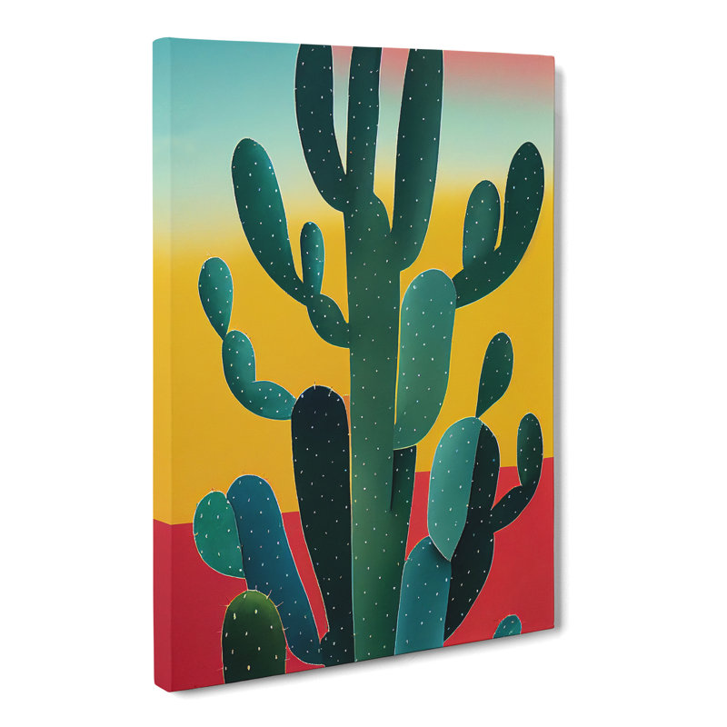 Cactus Cacti Abstract - Wrapped Canvas, 76cm H x 50cm W x 3cm D