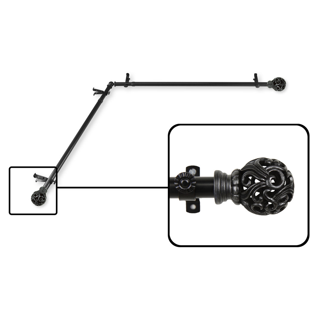 Mathias Corner Single Curtain Rod Darby Home Co 