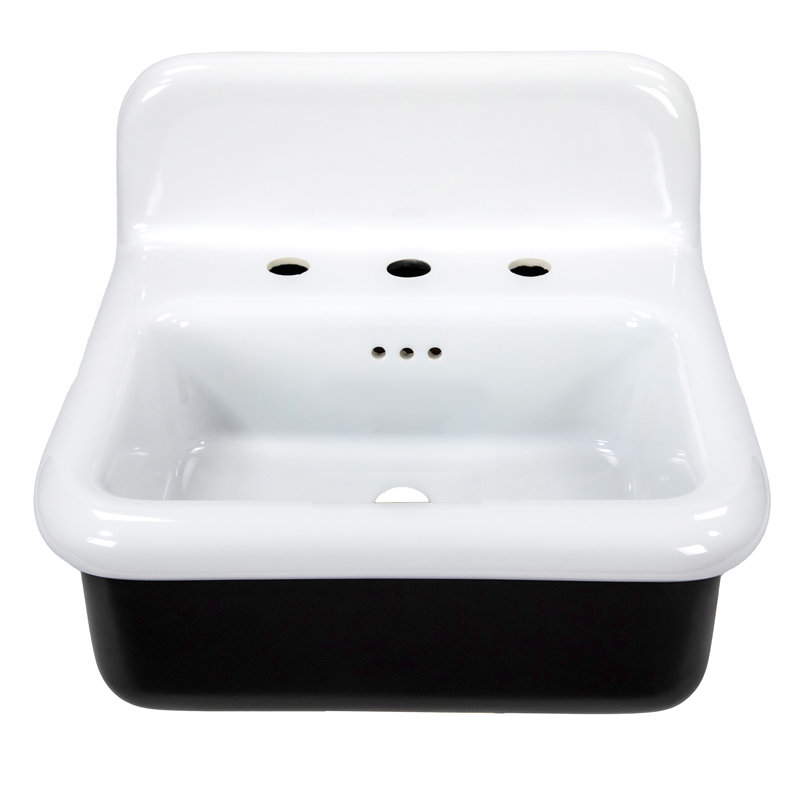 Victorian 19.5'' L Bathroom Sink, Black