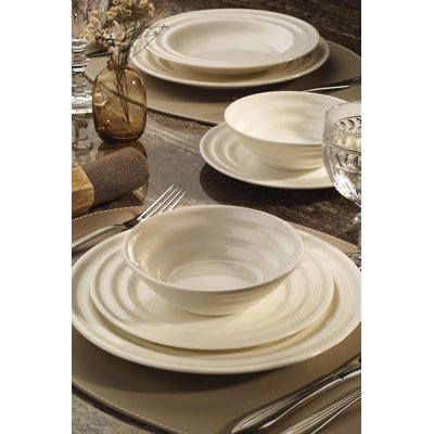 Piece Porcelain China Dinnerware Set - Service for 6
