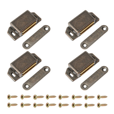 4 Pieces Antique Bronze Heavy Duty Magnetic Door Catch Cupboard Cabinet Wardrobe Door Magnet Latch 6kg