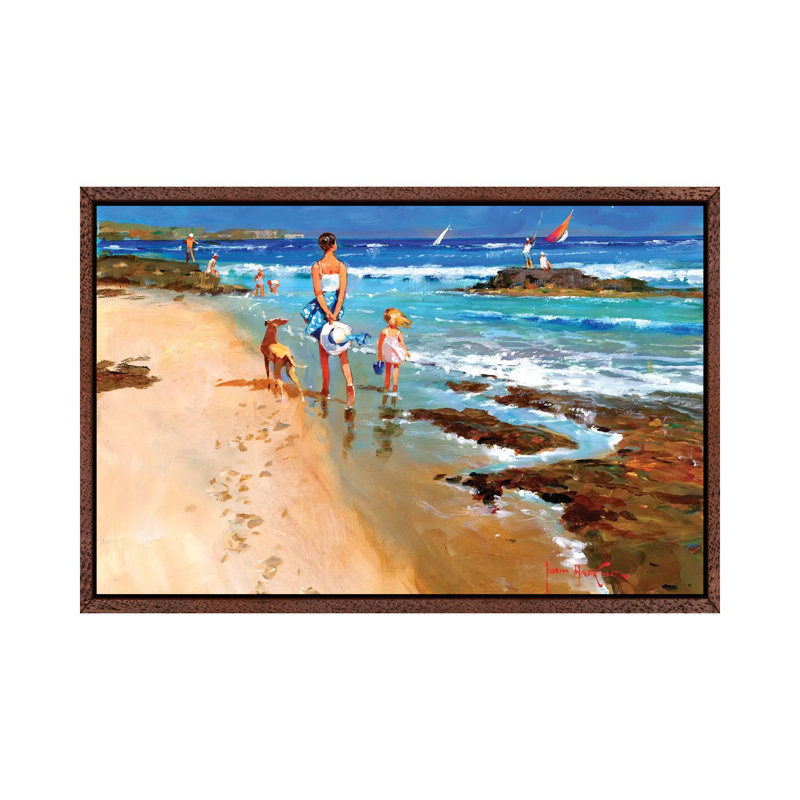 In On The Tide II by John Haskins - Painting on Canvas, Brown Framed, 101.6cm H x 152.4cm W x 3.81cm D