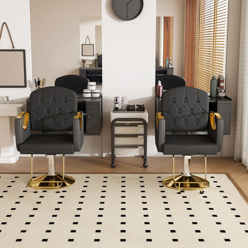 Hydraulic Salon Chair 360° Swivel (Single Pack), Black