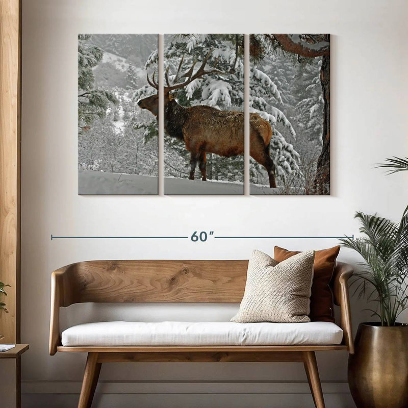 Brampt Washington Winter Elk, 32" H x 50" W