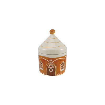 Hand-Painted Stoneware Gingerbread Jar