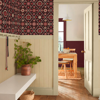 Joules Festival Floral Trellis Cream Wallpaper