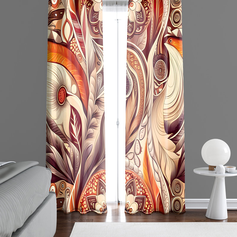 Paire de rideaux semi-transparents en polyester Danmir, L 56 po x L 78 po