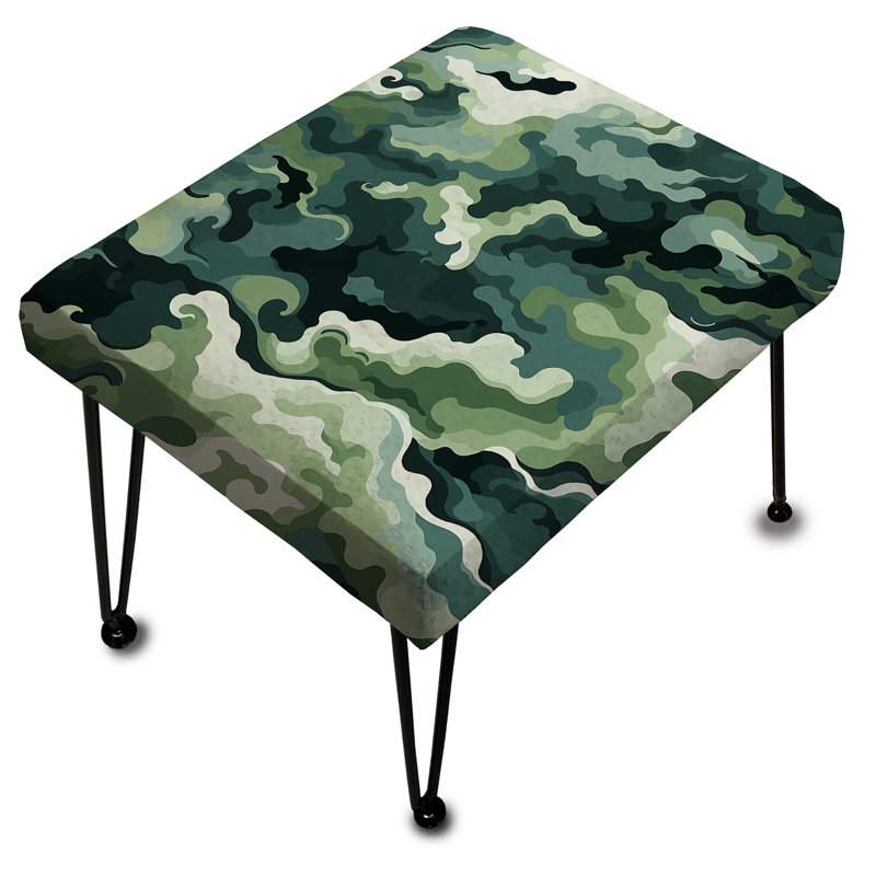 Green Nomad Camo Elegance - Camouflage Rectangle Ottoman