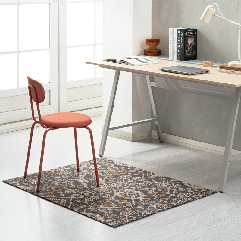Anji Mountain Rug’d Chair Mat Floor Protector Polyester Jacquard Office Desk Chair Mat with Anti-Skid Backing for Hardwood Protection and Carpet Protector, Robin