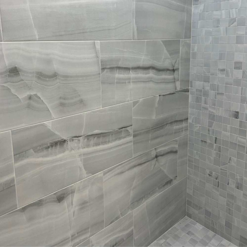 Amsterdam 12" x 12" Porcelain Grid Mosaic Wall & Floor Tile, Gris