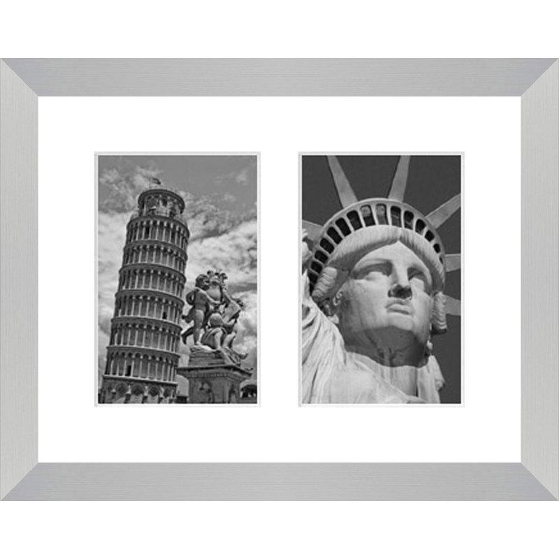 Lesha Wood Box Frame, Silver