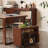 Solid Wood End Table with Wheels-1327575985