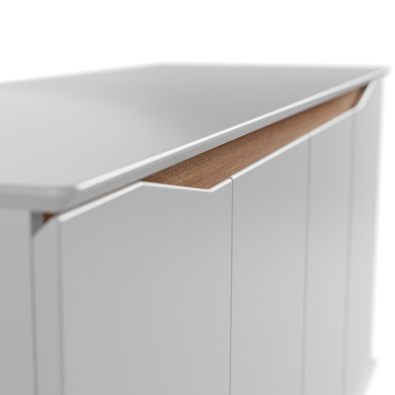 Tudor 53.15 Sideboard With 4 Shelves In Maple Cream, White