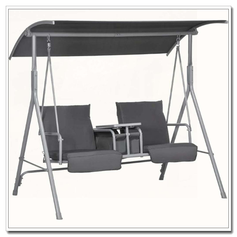 Outdoor Porch Swing with Canopy and Storage - Thumbnail 3