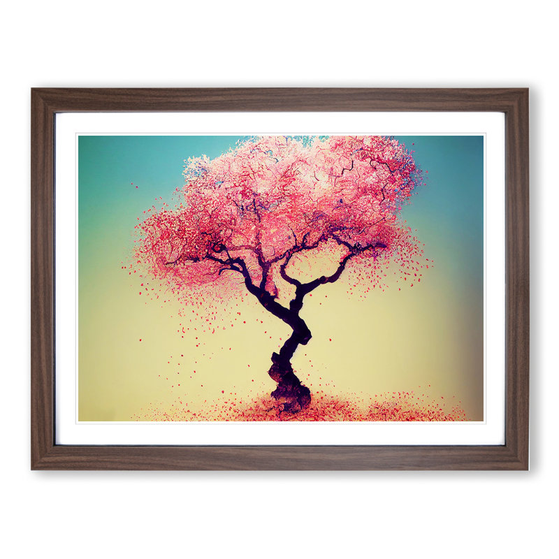 Exceptional Apple Tree - Single Picture Frame Painting, 34cm H x 46cm W x 2cm D, Walnut