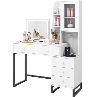 Beniko Dressing Table with Mirror Makeup Vanity Table for Bedroom