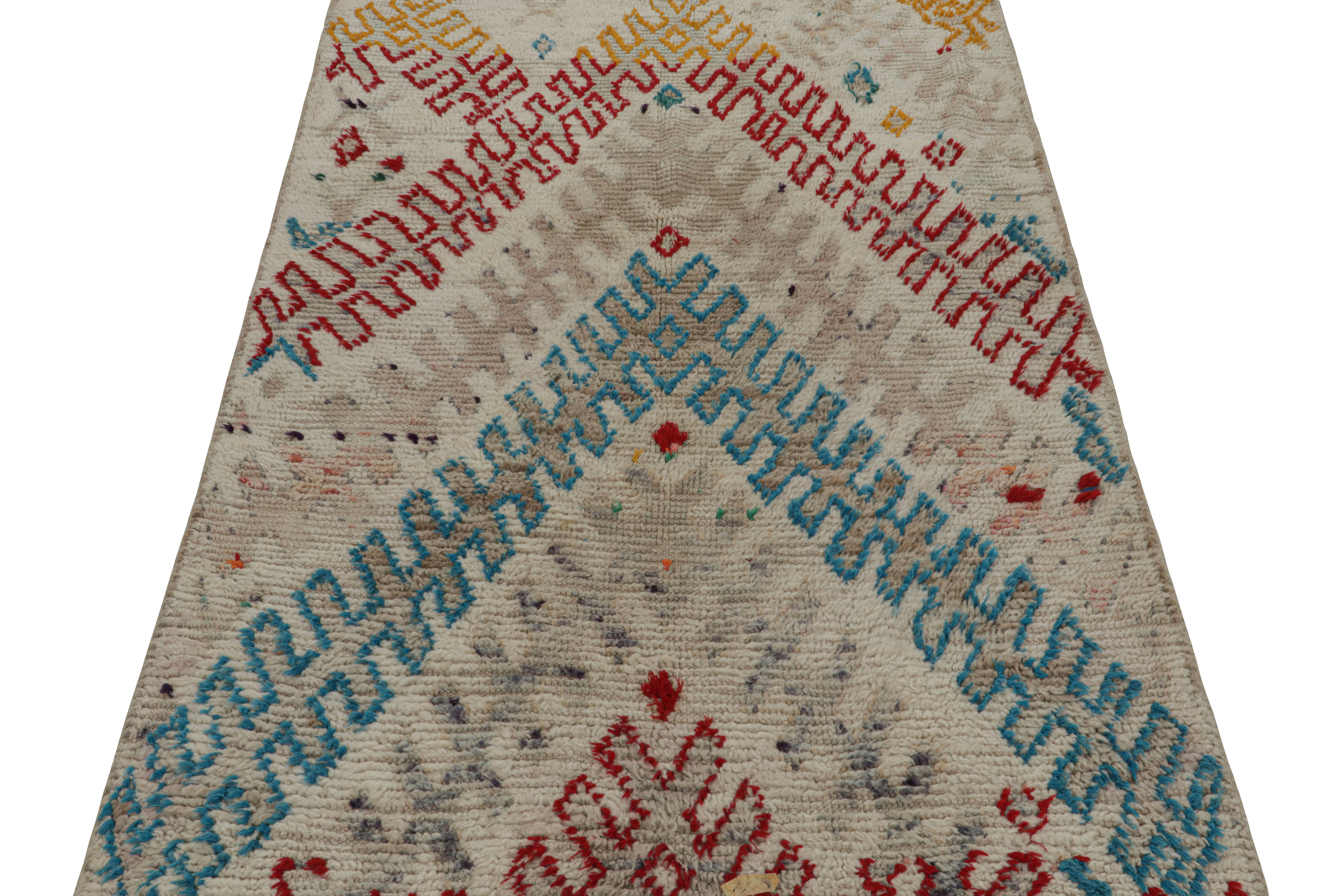 Rug & Kilim One-of-a-Kind 3'9" x 7'3" Area Rug in Blue/ Brown/ Red ...