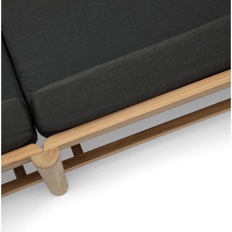 Haven 62.5'' Wide Teak with Sunbrella® Cushions, Sunbrella Coal