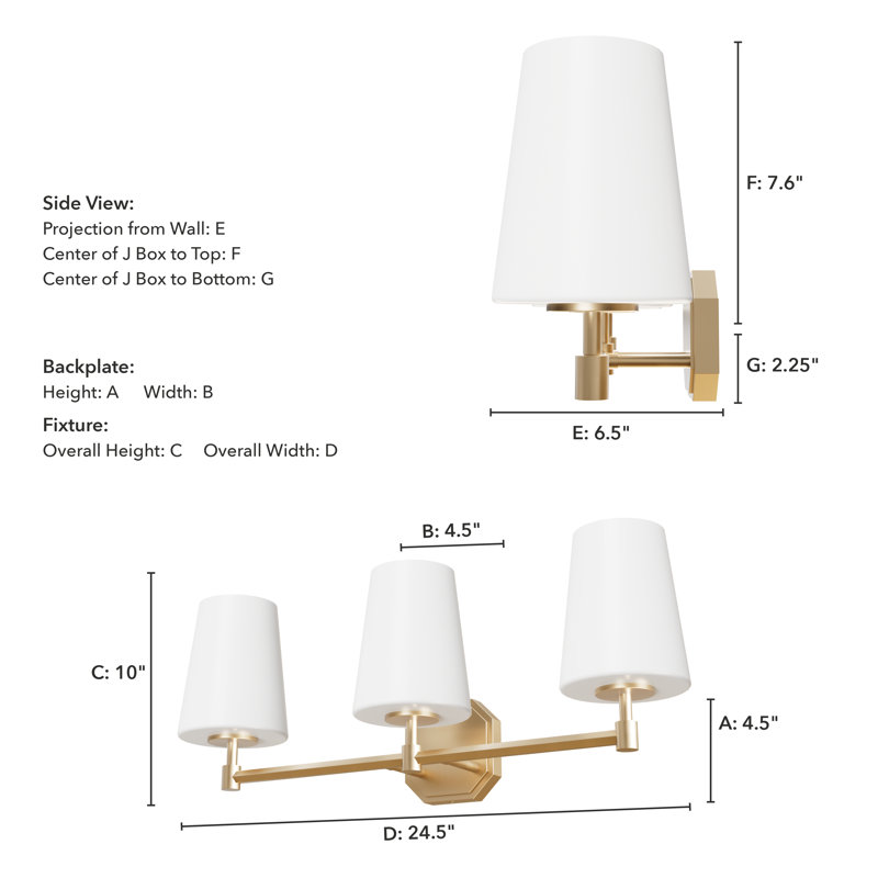 Nolita Dimmable Vanity Light, Alturas Gold, 3