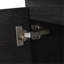 Meuble-lavabo de salle de bain avec lavabo et porte à fermeture en douceur pour une petite salle de bain, peu encombrant et fonctionnel.
