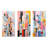 Geometric Popart Bluiding In Harlem - City Buildings Metal Prints Set Of 3-724922766