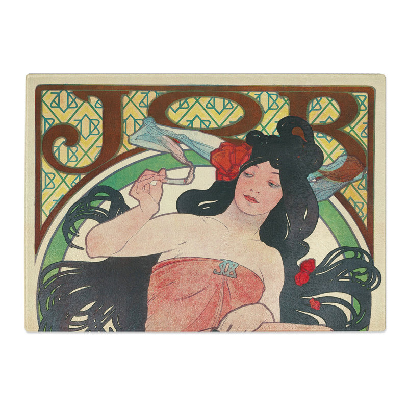 Job Vol.1 by Alphonse Mucha Chopping Board, 0.4cm H x 20cm W x 28.5cm L