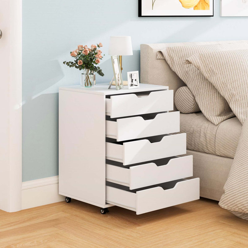 Izmir 5 -Drawer File Cabinet, White