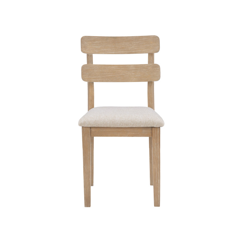 Eickhoff Solid Wood Ladder Back Side Chairs, Beige, Natural