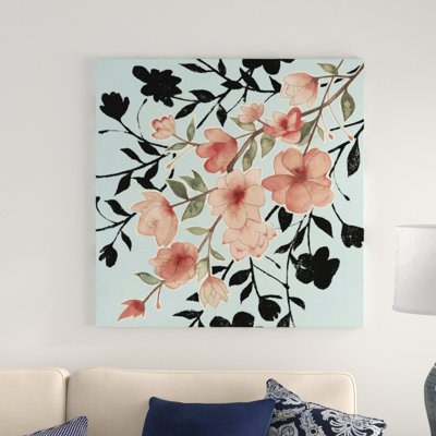 Golden Cherry Blossoms II by Grace Popp - Wrapped Canvas Painting