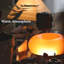 Lampe rétro Donut en verre orange Glownut, applique murale pour table et murale, lueur ambiante chaleureuse, design sculptural moderne pour la maison et le bureau-1441382022