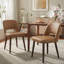 Ensemble de 2 chaises d'appoint rembourrées en similicuir avec pieds en bois massif pour salle à manger-1068077700-1068077708