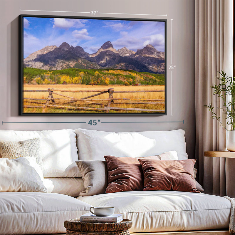 Impression sur toile Grand Teton, H 25 po x l 37 po
