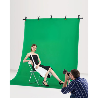 Backdrop Stand, 5 x 6.5 ft Adjustable Photo Backdrop Stand Kit, Portable Background Backdrop Stand with 3 Crossbars, Heavy-Duty Projector Screen Stand, Photo Video Studio & Party, Designed for Wedding