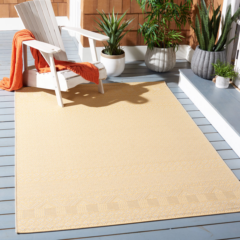 Navas Performance Solid Color Indoor/Outdoor Area Rug, Rectangle 8' x 10'