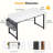 55" Computer Desk with Metal Frame, Waterproof Surface & Storage Bag – Ideal for Office Use-958896032-958896037