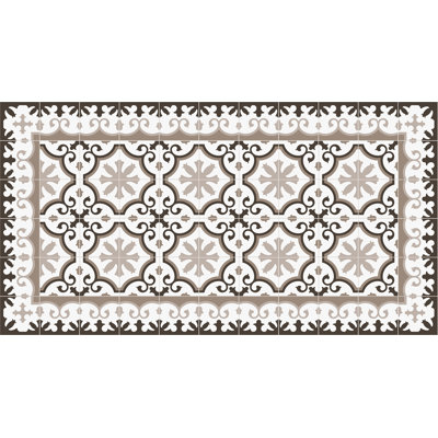 Eliezar Vinyl Machine Printed Area Rug