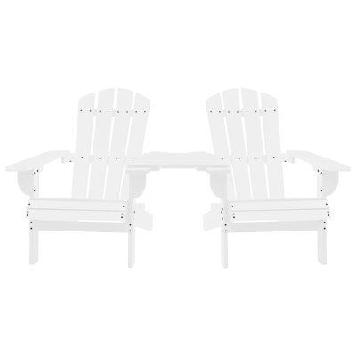 Grooms Solid Wood Adirondack Chair with Table