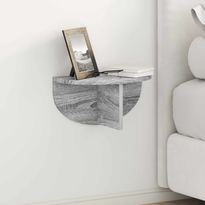 Floating Shelf, 19cm H x 38cm W x 19cm D, Grey Sonoma