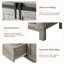 Buffet avec porte de grange coulissante 60 po Dreavyn-652519693