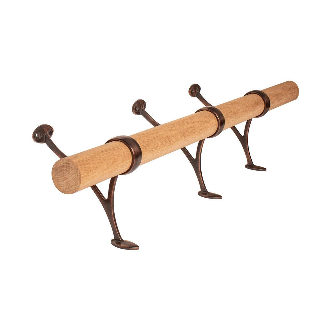 8ft Bar Foot Rail Kit Complete Mount Hardware and Oak Tubing Outwater 