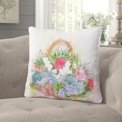 Coussin décoratif fleurs Katz