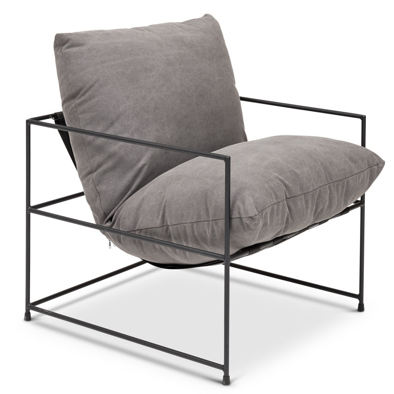 Danita Armchair, Washed Grey Performance Canvas