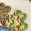 Ensemble de 2 décorations de table trèfle en bois St. Patrick's