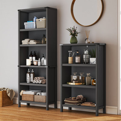 2-piece Office Set, 43" Tall And 71" Tall Floor Boocase