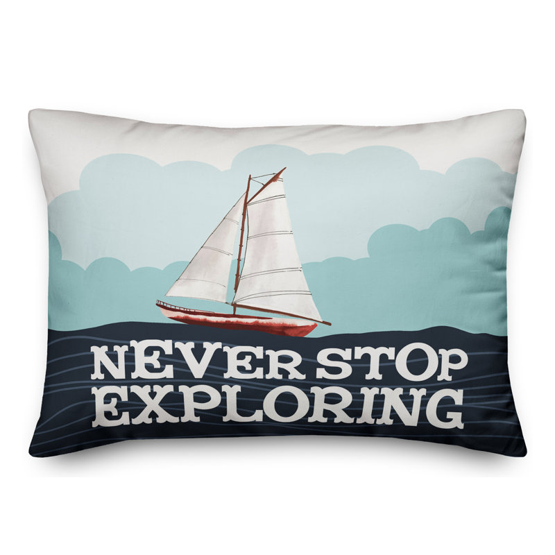  Coussin lombaire Never Stop Exploration, Polyester / Bourre en polyester