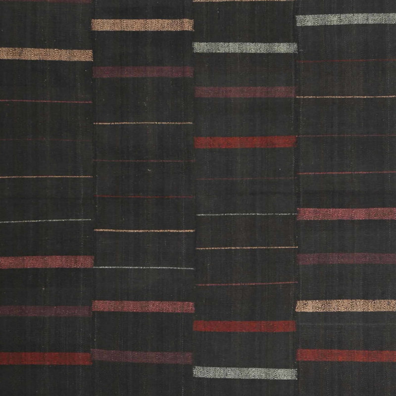 Tapis contemporain noir, Carré 5 pi