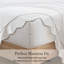 Luxurious 4-Piece Cotton Sheet Set with Scallop Embroidery, Soft and Breathable for Ultimate Comfort-130776417-130776418