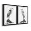 Shoreline Heron in B&W I, reproduction encadrée de qualité supérieure - prête à être accrochée-1794995698-1794995701